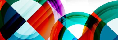 Yuvarlak şekiller, üçgenler ve daireler. Modern soyut arkaplan