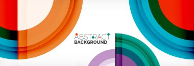 Yuvarlak şekiller, üçgenler ve daireler. Modern soyut arkaplan