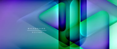 Üçgen geometrik soyut arkaplanı şekillendirir. Üç boyutlu gölge efektleri ve sıvı eğimleri. Metin mesajınız için modern üstüste bindirme formları duvar kağıdı