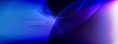 Vektör soyut arkaplan - sıvı kabarcıklar, gölgeler ve ışık efektleri ile sıvı gradyan şekiller. Metin için parlak tasarım şablonu