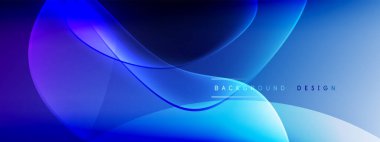 Vektör soyut arkaplan - sıvı kabarcıklar, gölgeler ve ışık efektleri ile sıvı gradyan şekiller. Metin için parlak tasarım şablonu