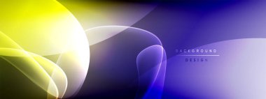 Vektör soyut arkaplan - sıvı kabarcıklar, gölgeler ve ışık efektleri ile sıvı gradyan şekiller. Metin için parlak tasarım şablonu