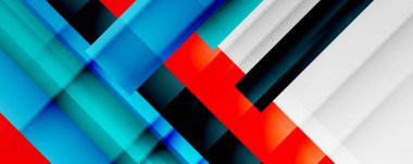 Gölge çizgileri, modern formlar, dikdörtgenler, kareler ve akışkan eğimlere sahip geometrik soyut arkaplanlar. Parlak renkli çizgiler serin arkaplanlar