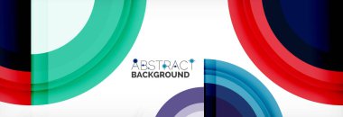 Yuvarlak şekiller, üçgenler ve daireler. Modern soyut arkaplan