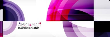 Yuvarlak şekiller, üçgenler ve daireler. Modern soyut arkaplan