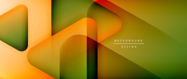 Üçgen geometrik soyut arkaplanı şekillendirir. Üç boyutlu gölge efektleri ve sıvı eğimleri. Metin mesajınız için modern üstüste bindirme formları duvar kağıdı