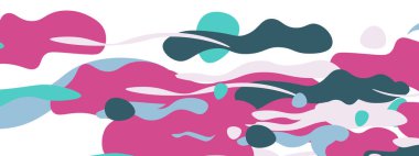 Moda sıvı biçimi, soyut tasarım şekilleri, pankartlar, broşürler, posterler, web iniş sayfaları, kapaklar veya pankartlar için dinamik vektör arkaplanı