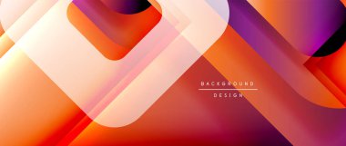 Çizgiler ve modern formlarla vektör geometrik arkaplan. Soyut yuvarlak şekiller, gölge ve ışık efektleri ile akışkan eğimli