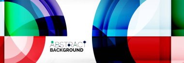 Yuvarlak şekiller, üçgenler ve daireler. Modern soyut arkaplan