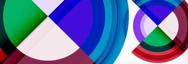 Yuvarlak şekiller, üçgenler ve daireler. Modern soyut arkaplan