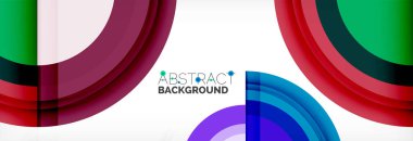 Yuvarlak şekiller, üçgenler ve daireler. Modern soyut arkaplan