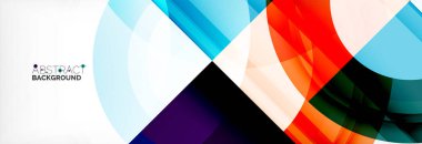 Yuvarlak şekiller, üçgenler ve daireler. Modern soyut arkaplan