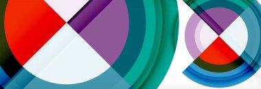 Yuvarlak şekiller, üçgenler ve daireler. Modern soyut arkaplan