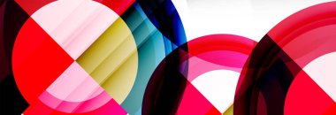 Yuvarlak şekiller, üçgenler ve daireler. Modern soyut arkaplan