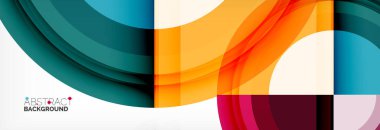 Yuvarlak şekiller, üçgenler ve daireler. Modern soyut arkaplan