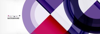 Yuvarlak şekiller, üçgenler ve daireler. Modern soyut arkaplan