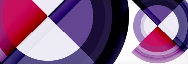 Yuvarlak şekiller, üçgenler ve daireler. Modern soyut arkaplan