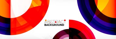 Yuvarlak şekiller, üçgenler ve daireler. Modern soyut arkaplan