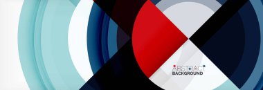 Yuvarlak şekiller, üçgenler ve daireler. Modern soyut arkaplan