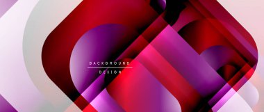 Çizgiler ve modern formlarla vektör geometrik arkaplan. Soyut yuvarlak şekiller, gölge ve ışık efektleri ile akışkan eğimli