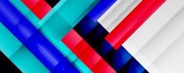 Gölge çizgileri, modern formlar, dikdörtgenler, kareler ve akışkan eğimlere sahip geometrik soyut arkaplanlar. Parlak renkli çizgiler serin arkaplanlar