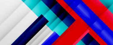 Gölge çizgileri, modern formlar, dikdörtgenler, kareler ve akışkan eğimlere sahip geometrik soyut arkaplanlar. Parlak renkli çizgiler serin arkaplanlar