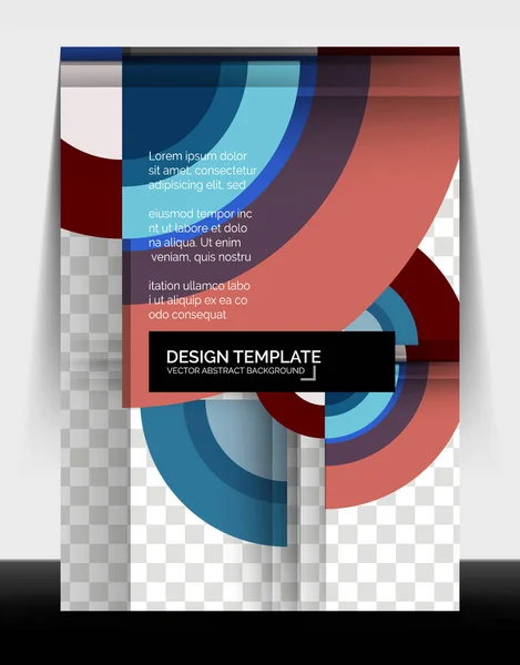 Cirkel ontwerp a4 flyer print template, jaarverslag ontwerp — Stockvector