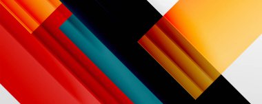 Gölge çizgileri, modern formlar, dikdörtgenler, kareler ve akışkan eğimlere sahip geometrik soyut arkaplanlar. Parlak renkli çizgiler serin arkaplanlar