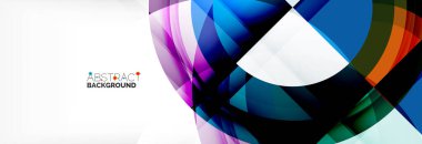 Yuvarlak şekiller, üçgenler ve daireler. Modern soyut arkaplan