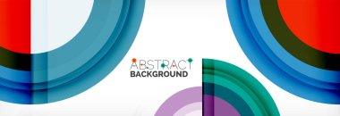 Yuvarlak şekiller, üçgenler ve daireler. Modern soyut arkaplan