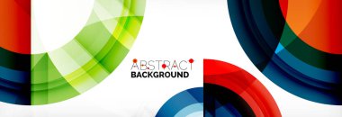 Yuvarlak şekiller, üçgenler ve daireler. Modern soyut arkaplan