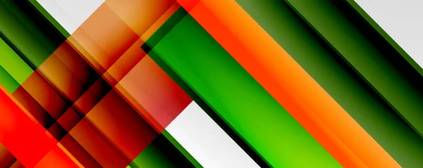 Fondos geométricos abstractos con líneas de sombra, formas modernas, rectángulos, cuadrados y gradientes fluidos. Brillantes rayas de colores frescos telones de fondo — Archivo Imágenes Vectoriales