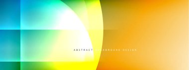 Vektör soyut arkaplan - gölgeler ve ışık efektleri ile sıvı gradyanı üzerinde daire ve çapraz çapraz. Metin için tekno ya da ticari parlak tasarım şablonları