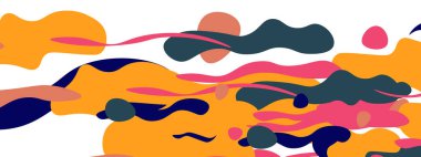 Moda sıvı biçimi, soyut tasarım şekilleri, pankartlar, broşürler, posterler, web iniş sayfaları, kapaklar veya pankartlar için dinamik vektör arkaplanı