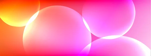 Vector abstracte achtergrond vloeibare bel cirkels op vloeibare gradiënt met schaduwen en lichteffecten. Glanzend design sjablonen voor tekst — Stockvector