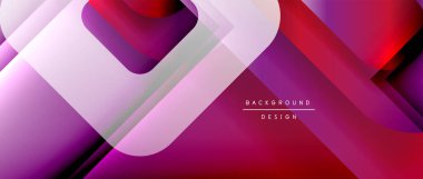 Çizgiler ve modern formlarla vektör geometrik arkaplan. Soyut yuvarlak şekiller, gölge ve ışık efektleri ile akışkan eğimli