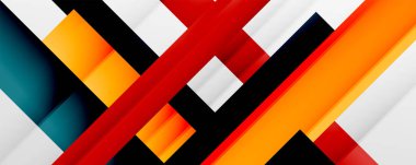 Gölge çizgileri, modern formlar, dikdörtgenler, kareler ve akışkan eğimlere sahip geometrik soyut arkaplanlar. Parlak renkli çizgiler serin arkaplanlar