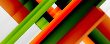 Gölge çizgileri, modern formlar, dikdörtgenler, kareler ve akışkan eğimlere sahip geometrik soyut arkaplanlar. Parlak renkli çizgiler serin arkaplanlar