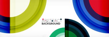 Yuvarlak şekiller, üçgenler ve daireler. Modern soyut arkaplan