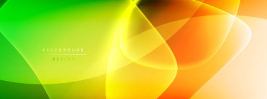 Vektör soyut arkaplan - sıvı kabarcıklar, gölgeler ve ışık efektleri ile sıvı gradyan şekiller. Metin için parlak tasarım şablonu