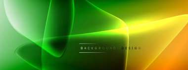 Vektör soyut arkaplan - sıvı kabarcıklar, gölgeler ve ışık efektleri ile sıvı gradyan şekiller. Metin için parlak tasarım şablonu