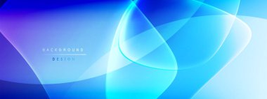 Vektör soyut arkaplan - sıvı kabarcıklar, gölgeler ve ışık efektleri ile sıvı gradyan şekiller. Metin için parlak tasarım şablonu