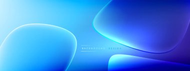 Vektör soyut arkaplan - sıvı kabarcıklar, gölgeler ve ışık efektleri ile sıvı gradyan şekiller. Metin için parlak tasarım şablonu