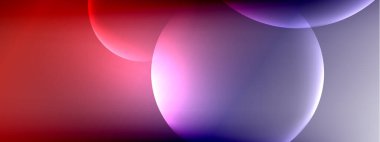 Vektör soyut arka plan sıvı baloncuk daireleri, gölgeler ve ışık efektleri ile sıvı gradyan. Metin için parlak tasarım şablonları