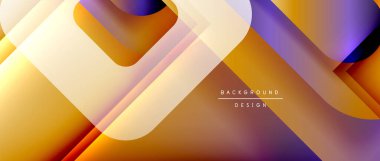 Çizgiler ve modern formlarla vektör geometrik arkaplan. Soyut yuvarlak şekiller, gölge ve ışık efektleri ile akışkan eğimli