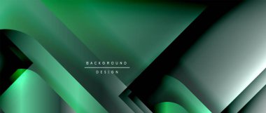 Çizgiler ve modern formlarla vektör geometrik arkaplan. Soyut yuvarlak şekiller, gölge ve ışık efektleri ile akışkan eğimli