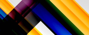 Gölge çizgileri, modern formlar, dikdörtgenler, kareler ve akışkan eğimlere sahip geometrik soyut arkaplanlar. Parlak renkli çizgiler serin arkaplanlar