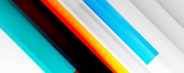 Gölge çizgileri, modern formlar, dikdörtgenler, kareler ve akışkan eğimlere sahip geometrik soyut arkaplanlar. Parlak renkli çizgiler serin arkaplanlar