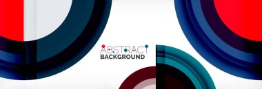 Yuvarlak şekiller, üçgenler ve daireler. Modern soyut arkaplan