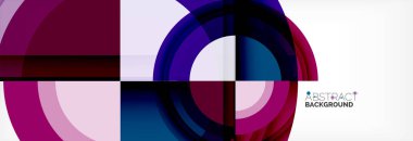 Yuvarlak şekiller, üçgenler ve daireler. Modern soyut arkaplan